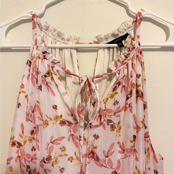Drew for Anthropologie Pink Floral Tiered Maxi Dress | Size L - Picture 4 of 9
